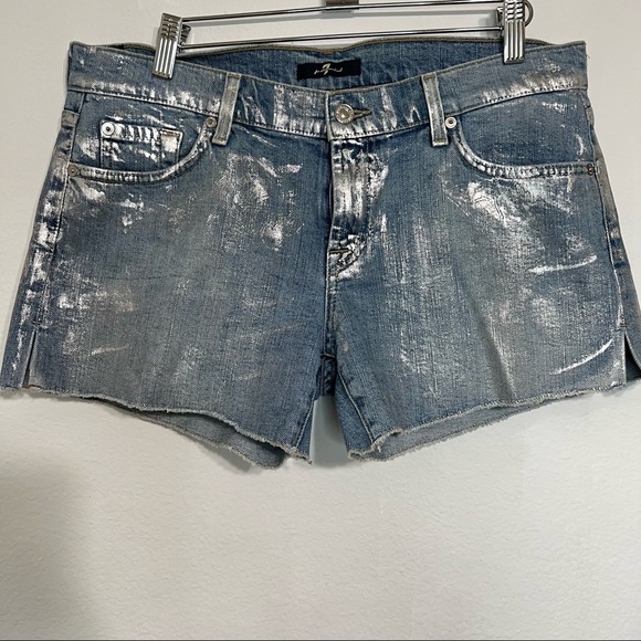 7 FOR ALL MANKIND METALÍC PAINTED SHORT - Picture 5 of 9